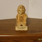 "OUR WORKING SCHEDULE" Paula Resin Figurine W-330 1973