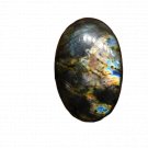 1 Pcs. Of Natural Black Rainbow Flash Labradorite Oval Cabochon 36x23mm loose gemstone for jewelry