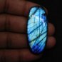 1 Pcs. Of Natural Blue Flashy Labradorite Oval Cabochon 50x22mm loose gemstone for jewelry