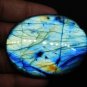 1 Pcs. Of Natural Blue Flashy Labradorite Oval Cabochon 61x46mm loose gemstone for jewelry