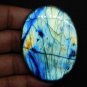 1 Pcs. Of Natural Blue Flashy Labradorite Oval Cabochon 61x46mm loose gemstone for jewelry