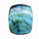 1 Pcs. Of Natural Blue Flashy Labradorite Cushion Cabochon 47x39mm loose gemstone for jewelry