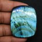 1 Pcs. Of Natural Blue Flashy Labradorite Cushion Cabochon 47x39mm loose gemstone for jewelry