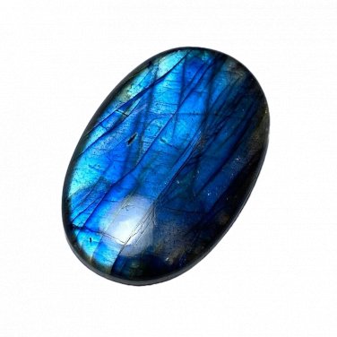 1 Pcs. Of Natural Blue Labradorite Oval Cabachon 47x31x8mm loose gemstone for jewelry
