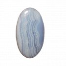 1 Pcs. Of Natural Blue Lace Agate Oval Cabochon 38x21mm loose gemstone for jewelry