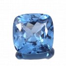 1 Pcs. Of Natural Brazilian Aquamarine Cushion Fine Step Cut 20x20mm loose gemstone for jewelry