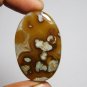 1 Pcs. Of Natural Flower Agate Oval Cabochon 39x25mm loose gemstone for jewelry