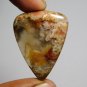 1 Pcs. Of Natural Flower Agate Trillion Cabochon 35x27mm loose gemstone for jewelry