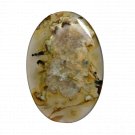 1 Pcs. Of Natural Flower Agate Oval Cabochon 37x25mm loose gemstone for jewelry