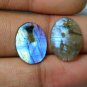 2 Pcs. Of Natural Labradorite Oval Cabachon 18x13x2mm loose gemstone for jewelry
