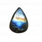 1 Pcs. Of Natural Labradorite Pear Cabachon 43x36mm