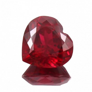 1 Pcs. Of Natural Mozambique Red Ruby Heart Fine Step Cut 18x18mm loose gemstone for jewelry
