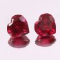 2 Pcs. Of Natural Mozambique Red Ruby Heart Fine Step Cut 7x7mm loose gemstone for jewelry
