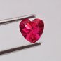 1 Pcs. Of Natural Mozambique Ruby Heart Fine Step Cut 6x6mm loose gemstone for jewelry
