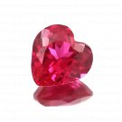 1 Pcs. Of Natural Mozambique Ruby Heart Fine Step Cut 8x8mm loose gemstone for jewelry