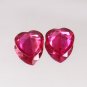 2 Pcs. Of Natural Mozambique Ruby Heart Fine Step Cut 6x6mm loose gemstone for jewelry