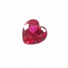 1 Pcs. Of Natural Mozambique Ruby Heart Fine Step Cut 5x5mm loose gemstone for jewelry