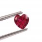 1 Pcs. Of Natural Mozambique Ruby Heart Fine Step Cut 5x5mm loose gemstone for jewelry