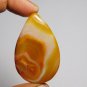 1 Pcs. Of Natural Orange Banded Agate Pear Cabochon 52x32mm loose gemstone for jewelry