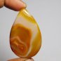 1 Pcs. Of Natural Orange Banded Agate Pear Cabochon 52x32mm loose gemstone for jewelry