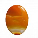 1 Pcs. Of Natural Orange Banded Agate Oval Cabochon 46x36mm loose gemstone for jewelry