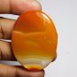 1 Pcs. Of Natural Orange Banded Agate Oval Cabochon 46x36mm loose gemstone for jewelry