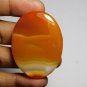 1 Pcs. Of Natural Orange Banded Agate Oval Cabochon 46x36mm loose gemstone for jewelry