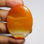 1 Pcs. Of Natural Orange Banded Agate Oval Cabochon 46x36mm loose gemstone for jewelry