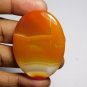 1 Pcs. Of Natural Orange Banded Agate Oval Cabochon 46x36mm loose gemstone for jewelry