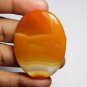 1 Pcs. Of Natural Orange Banded Agate Oval Cabochon 46x36mm loose gemstone for jewelry