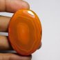 1 Pcs. Of Natural Orange Banded Agate Oval Cabochon 57x34mm loose gemstone for jewelry
