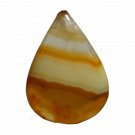 1 Pcs. Of Natural Orange Banded Agate Pear Cabochon 35x25mm loose gemstone for jewelry
