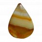1 Pcs. Of Natural Orange Banded Agate Pear Cabochon 35x25mm loose gemstone for jewelry