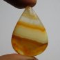 1 Pcs. Of Natural Orange Banded Agate Pear Cabochon 35x25mm loose gemstone for jewelry