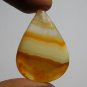 1 Pcs. Of Natural Orange Banded Agate Pear Cabochon 35x25mm loose gemstone for jewelry