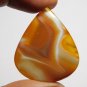 1 Pcs. Of Natural Orange Banded Agate Oval Cabochon 36x30mm loose gemstone for jewelry