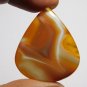 1 Pcs. Of Natural Orange Banded Agate Oval Cabochon 36x30mm loose gemstone for jewelry