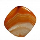 1 Pcs. Of Natural Orange Banded Agate Pear Cabochon 26x28mm loose gemstone for jewelry