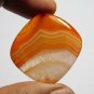 1 Pcs. Of Natural Orange Banded Agate Pear Cabochon 26x28mm loose gemstone for jewelry