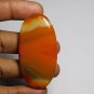 1 Pcs. Of Natural Orange Banded Agate Oval Cabochon 57x29mm loose gemstone for jewelry