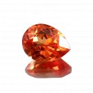 1 Pcs. Of Natural Orange Sapphire Pear Fine Step Cut 8x6mm loose gemstone for jewelry