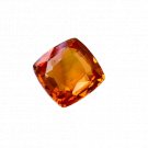 1 Pcs. Of Natural Orange Sapphire Cushion Fine Step Cut 11x11x6mm
