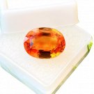 1 Pcs. Of Natural Orange Sapphire Oval Fine Step Cut 14x10x6mm