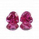 2 Pcs. Of Natural Pink Sapphire Heart Fine Step Cut 10x10mm loose gemstone for jewelry