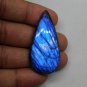 1 Pcs. Of Natural Rainbow Flash Labradorite Pear Cabochon 48x24mm loose gemstone for jewelry