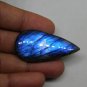 1 Pcs. Of Natural Rainbow Flash Labradorite Pear Cabochon 48x24mm loose gemstone for jewelry