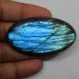 1 Pcs. Of Natural Rainbow Flash Labradorite Oval Cabochon 61x31mm loose gemstone for jewelry