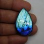 1 Pcs. Of Natural Rainbow Flash Labradorite Pear Cabochon 36x23mm loose gemstone for jewelry