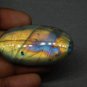 1 Pcs. Of Natural Rainbow Flash Labradorite Oval Cabochon 51x28mm loose gemstone for jewelry