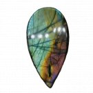 1 Pcs. Of Natural Rainbow Flash Labradorite Pear Cabochon 70x35mm loose gemstone for jewelry